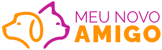 Logo Meu Novo Amigo - Adoção de gatos e cachorros